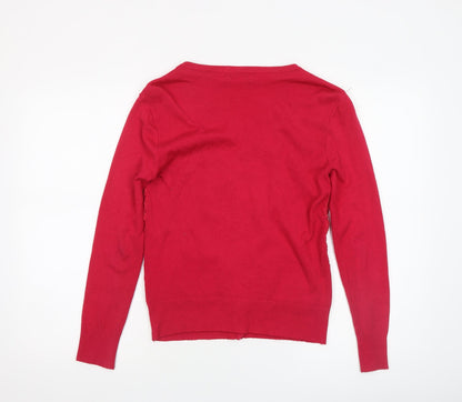 Womens UK Size S Voulez Vous Red Cardigan Jumper