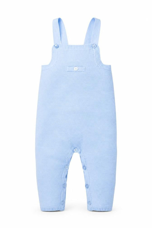 Mayoral Blue Knit Baby Dungaree 12 Months Unisex Comfortable One-Piece
