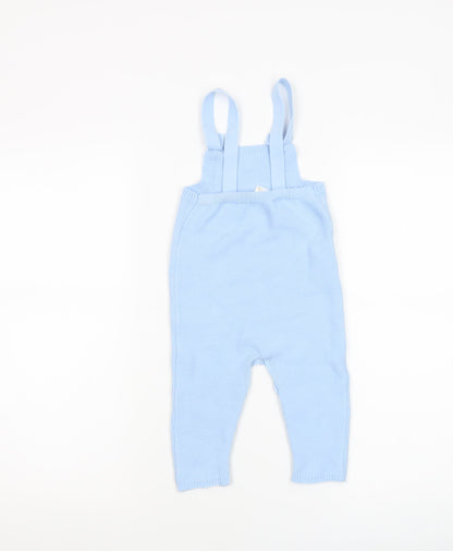 Mayoral Blue Knit Baby Dungaree 12 Months Unisex Comfortable One-Piece