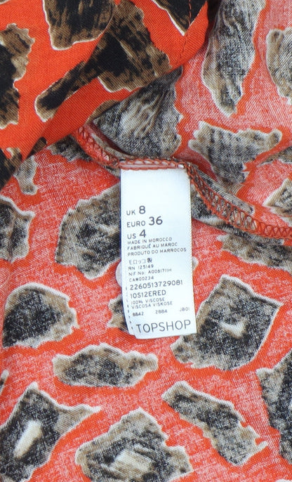 Womens UK Size 8 Topshop A-Line Dress