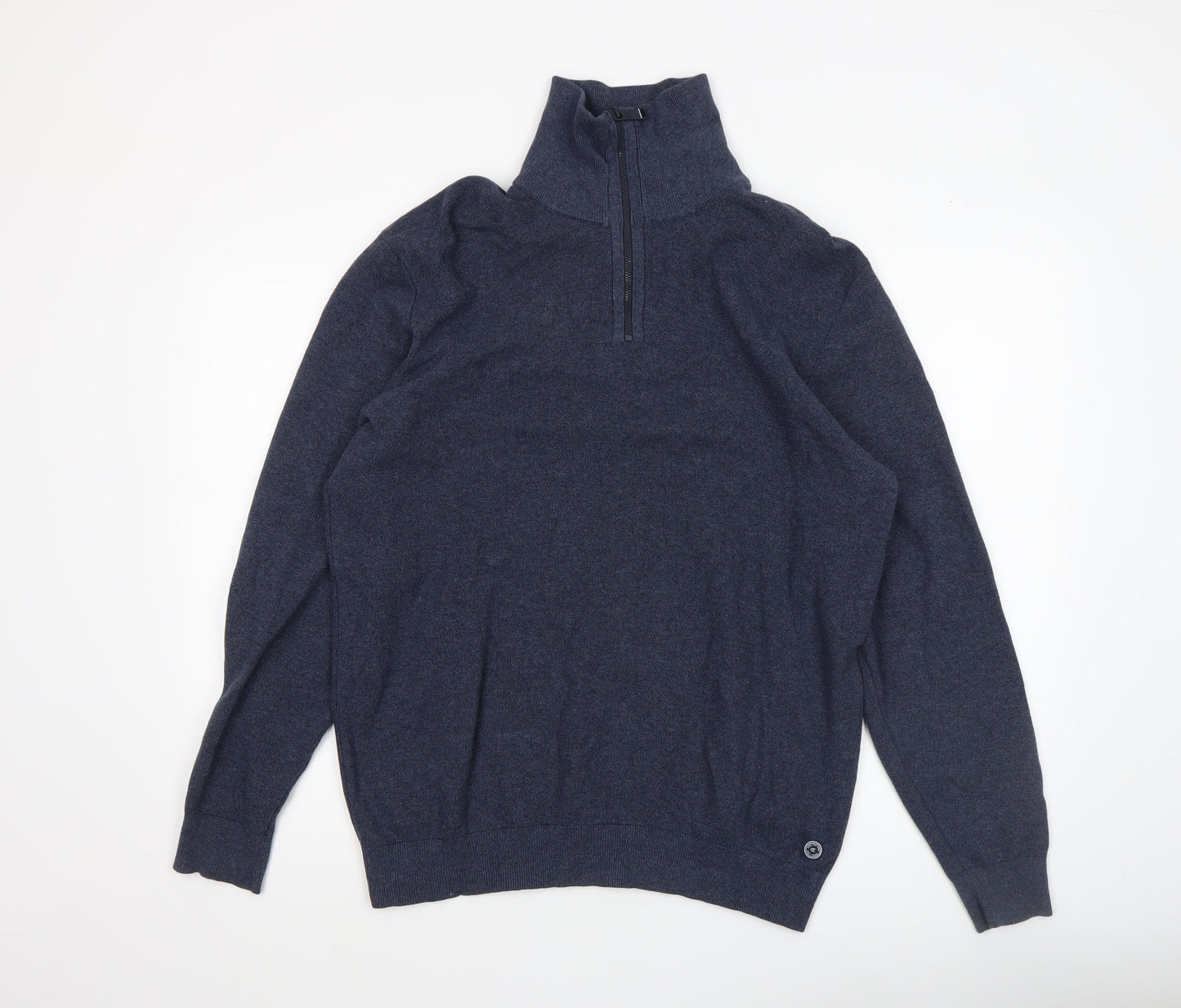 Mens UK Size XL Casa Moda Blue Full Zip Jumper