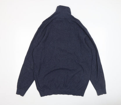 Mens UK Size XL Casa Moda Blue Full Zip Jumper