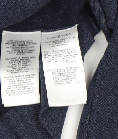 Mens UK Size XL Casa Moda Blue Full Zip Jumper