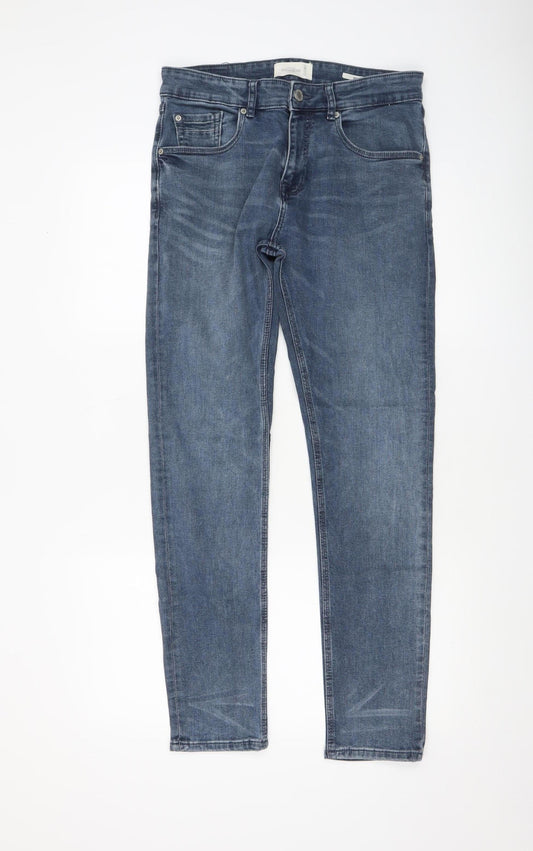 Mens UK Size 30 Pull&Bear Slim Fit Skinny Blue Jeans
