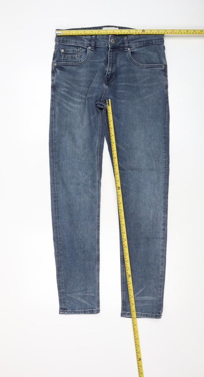 Mens UK Size 30 Pull&Bear Slim Fit Skinny Blue Jeans