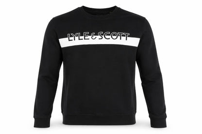 Mens UK Size M Lyle & Scott Black Pullover Sweatshirt