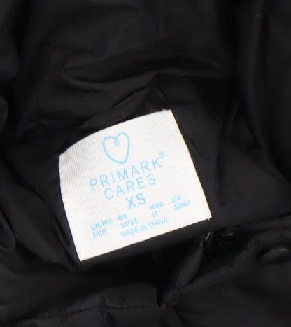 Womens UK Size XS Primark Black Puffer Jacket