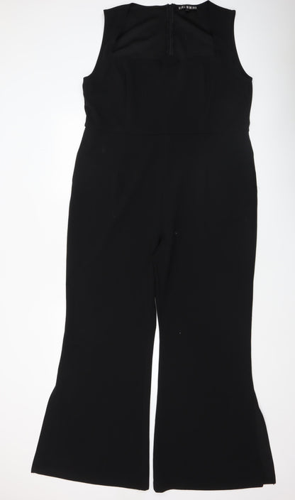 Womens UK Size 20 Girl In Mind One-Piece Black Jumpsuit