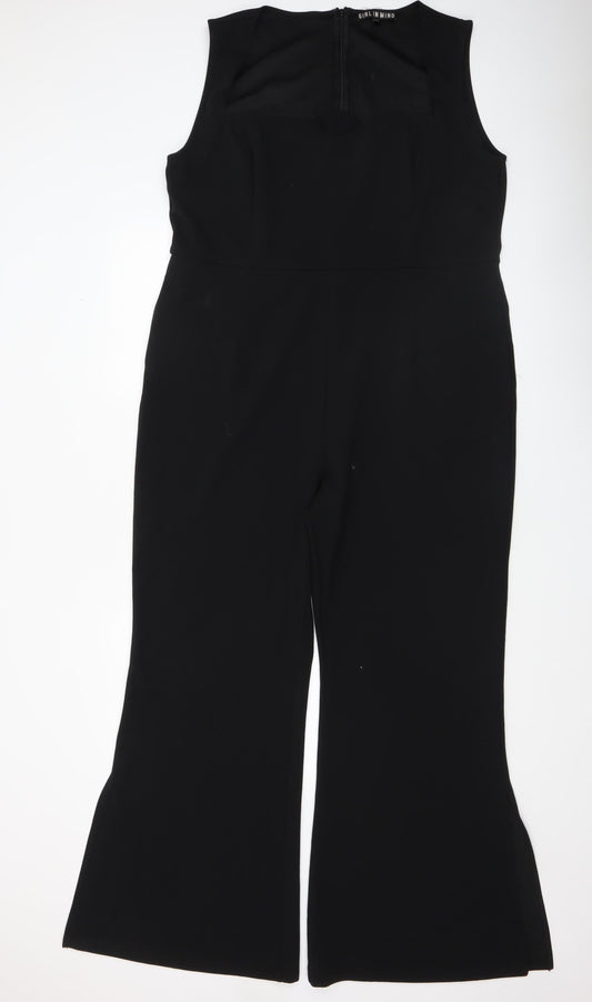 Womens UK Size 20 Girl In Mind One-Piece Black Jumpsuit