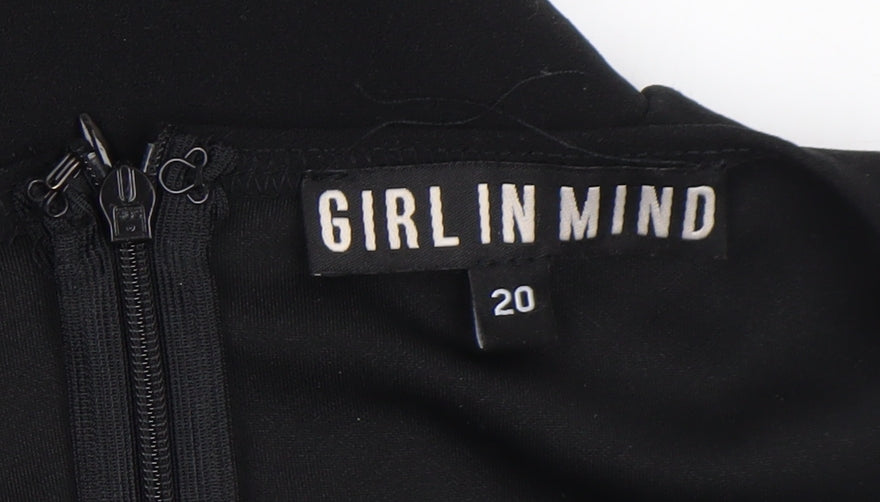 Womens UK Size 20 Girl In Mind One-Piece Black Jumpsuit