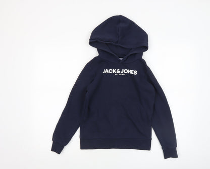 Boys UK Size 140 JACK & JONES Blue Pullover Hoodie