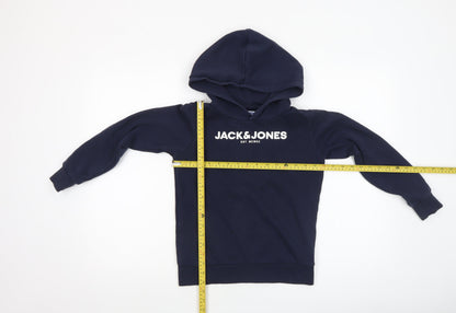 Boys UK Size 140 JACK & JONES Blue Pullover Hoodie