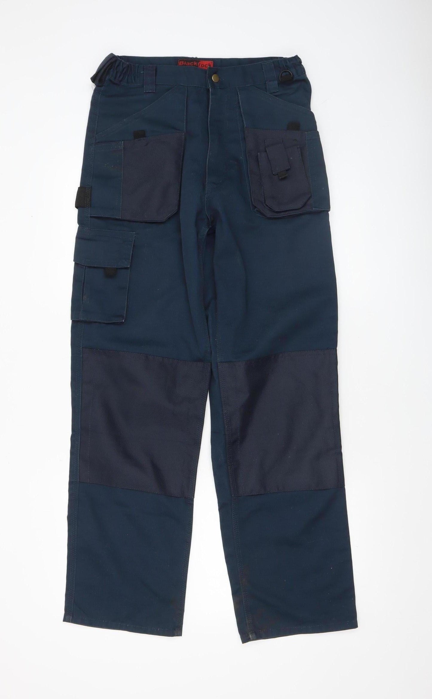 Mens UK Size 30 Blackrock Regular Fit Cargo Blue Trousers