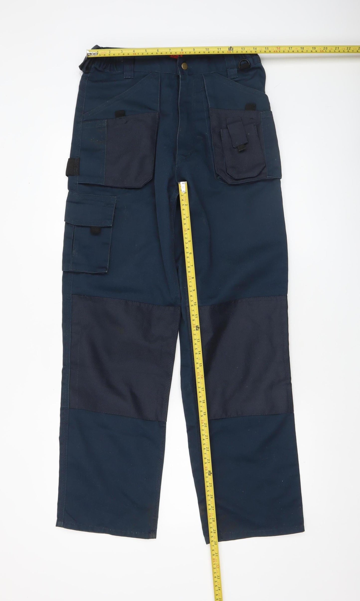 Mens UK Size 30 Blackrock Regular Fit Cargo Blue Trousers