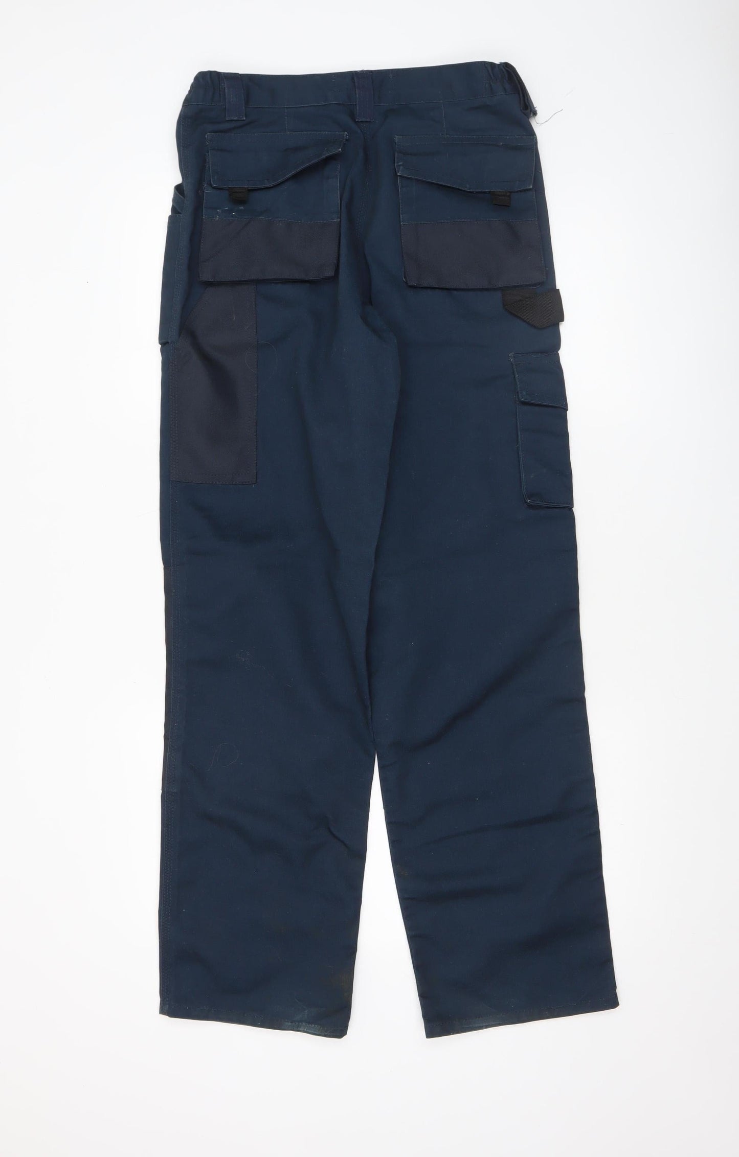 Mens UK Size 30 Blackrock Regular Fit Cargo Blue Trousers