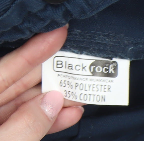 Mens UK Size 30 Blackrock Regular Fit Cargo Blue Trousers