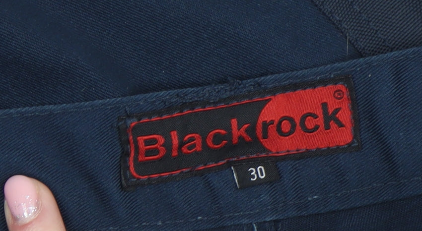 Mens UK Size 30 Blackrock Regular Fit Cargo Blue Trousers