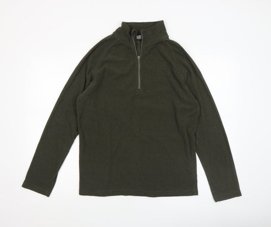 Mens UK Size M Trespass Green Henley Sweatshirt