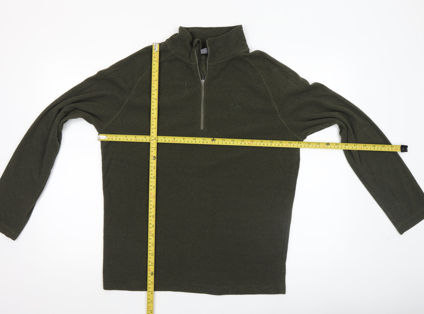 Mens UK Size M Trespass Green Henley Sweatshirt