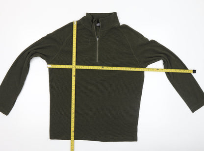 Mens UK Size M Trespass Green Henley Sweatshirt