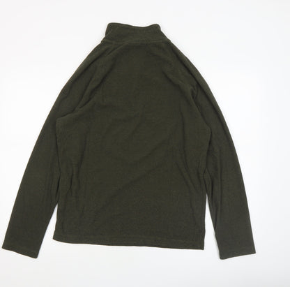 Mens UK Size M Trespass Green Henley Sweatshirt