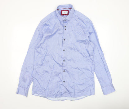 Mens UK Collar Size XL icon for men Smart Blue  Dress Shirt