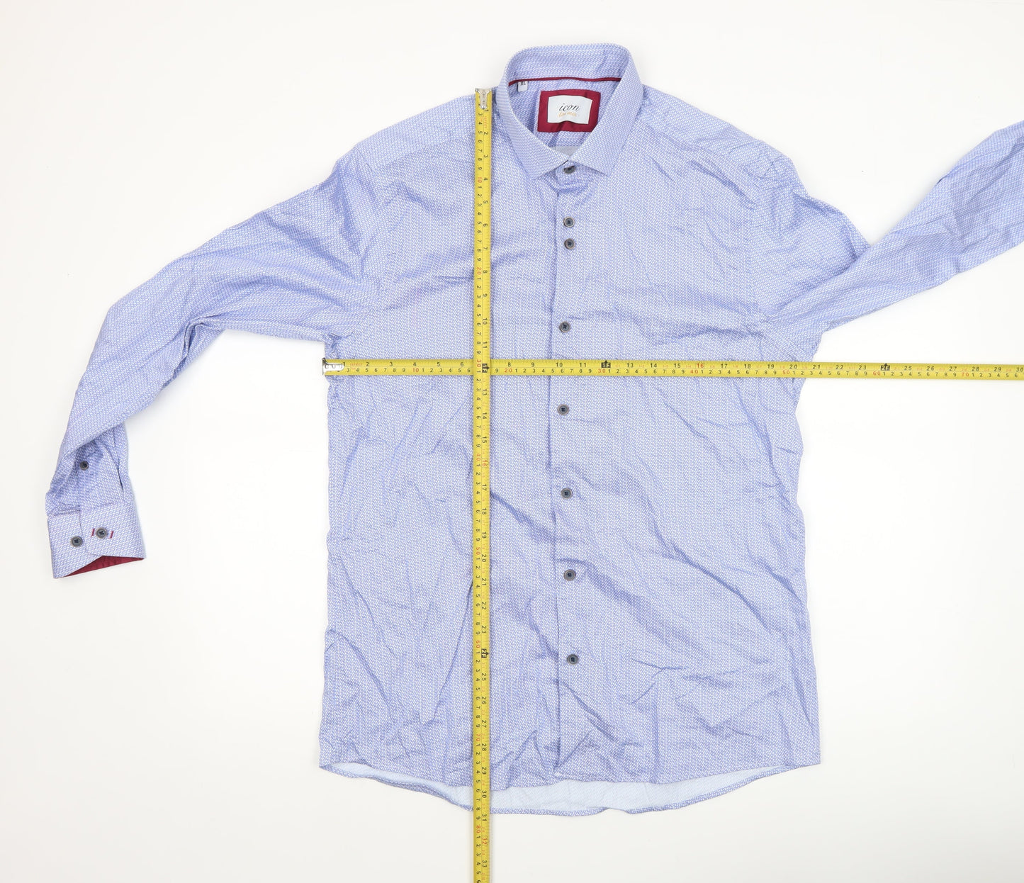 Mens UK Collar Size XL icon for men Smart Blue  Dress Shirt