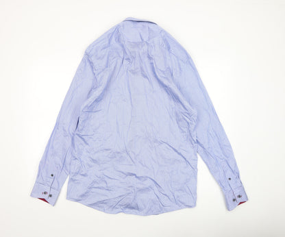 Mens UK Collar Size XL icon for men Smart Blue  Dress Shirt