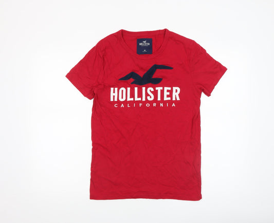 Mens UK Size XS Hollister Red  T-Shirt