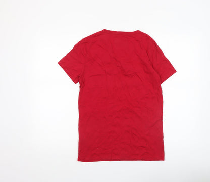 Mens UK Size XS Hollister Red  T-Shirt
