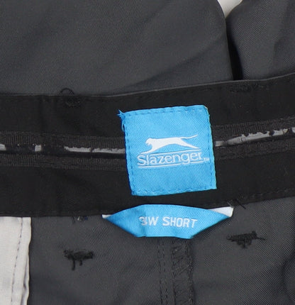 Mens UK Size 3XL Slazenger Regular Fit Chino Black Trousers
