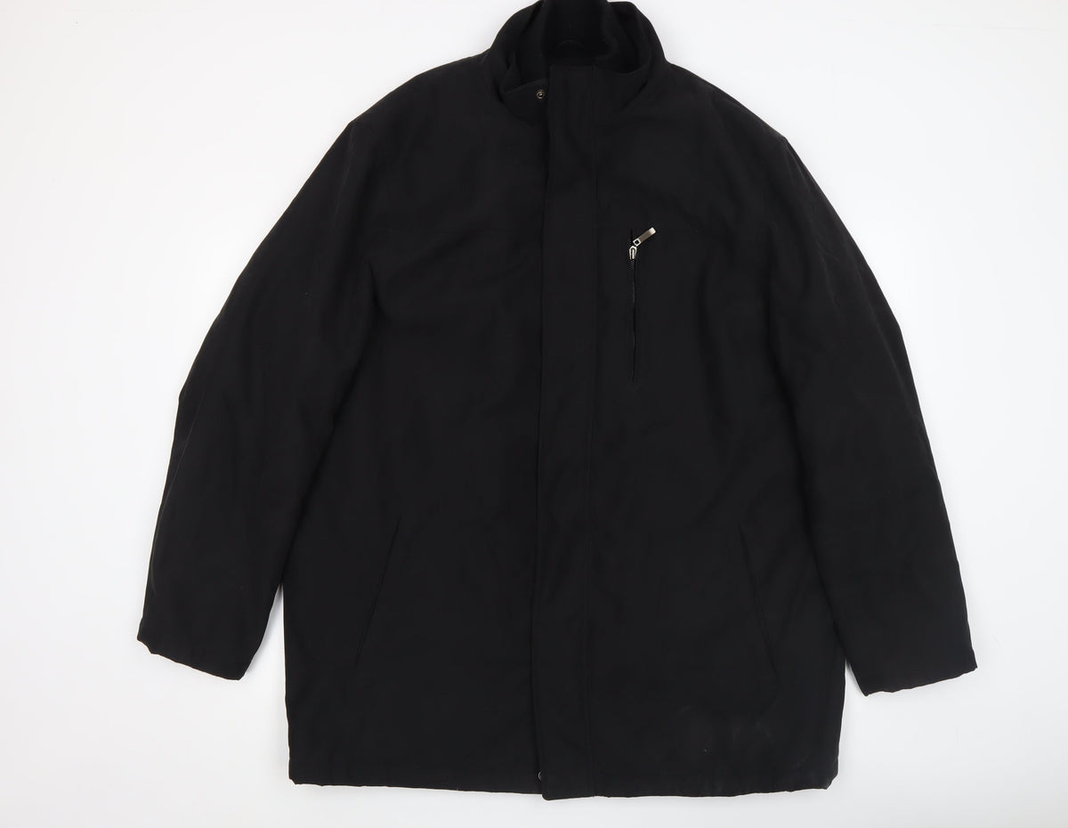 Mens UK Size XL Thomas Nash Black Overcoat