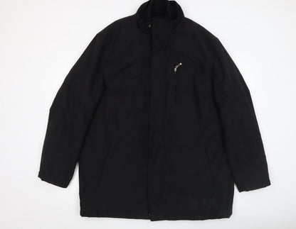 Mens UK Size XL Thomas Nash Black Overcoat