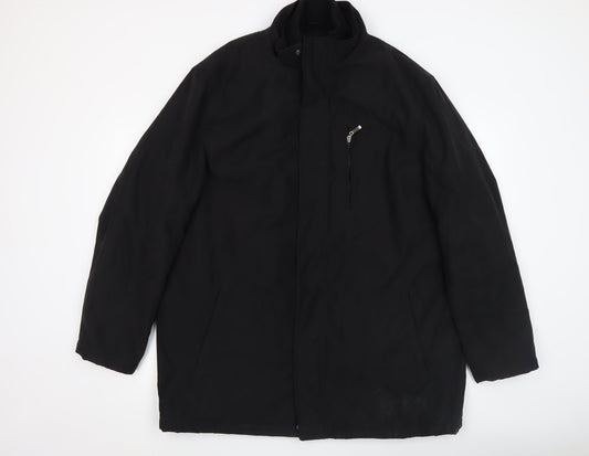 Mens UK Size XL Thomas Nash Black Overcoat
