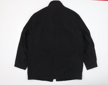 Mens UK Size XL Thomas Nash Black Overcoat