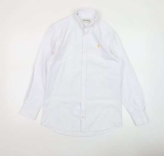 Mens UK Collar Size S Tom Penn Smart White  Dress Shirt