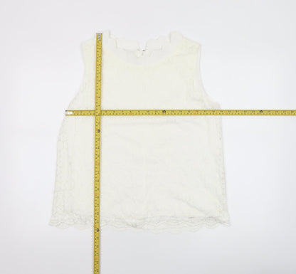 Womens UK Size 16 Marc Angelo Ivory Camisole Blouse