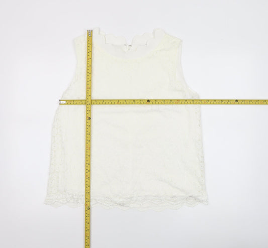 Womens UK Size 16 Marc Angelo Ivory Camisole Blouse