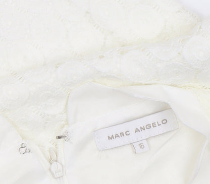 Womens UK Size 16 Marc Angelo Ivory Camisole Blouse
