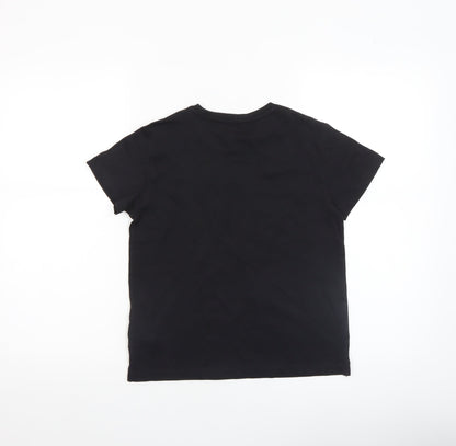 Girls UK Size 9-10 Years PUMA Black Basic T-Shirt