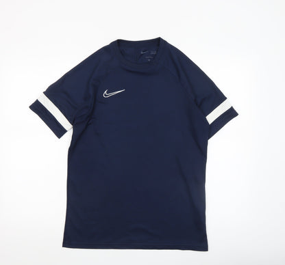 Mens UK Size M Nike Blue Running & Jogging Gym & Training Football T-Shirt