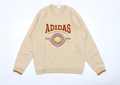 Mens UK Size S adidas Beige Pullover Sweatshirt