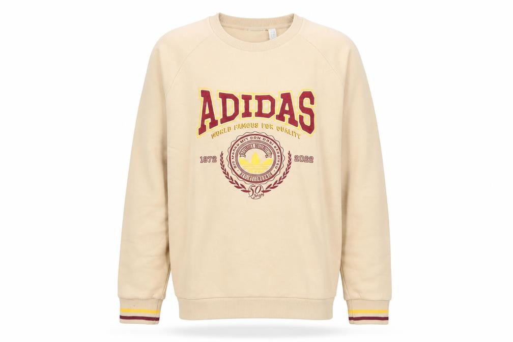 Mens UK Size S adidas Beige Pullover Sweatshirt