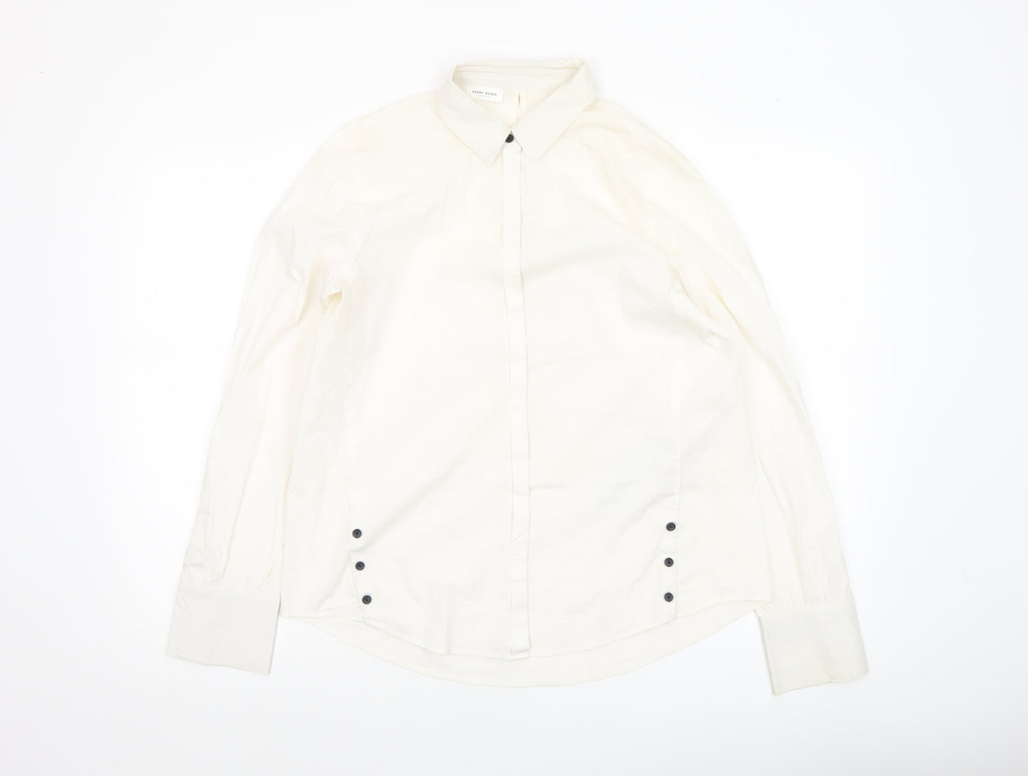 Womens UK Size 12 Gerry Weber Ivory Basic Button-Up