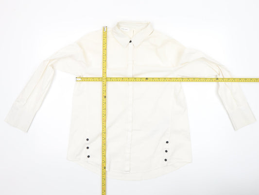 Womens UK Size 12 Gerry Weber Ivory Basic Button-Up
