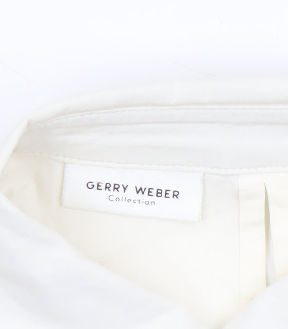 Womens UK Size 12 Gerry Weber Ivory Basic Button-Up