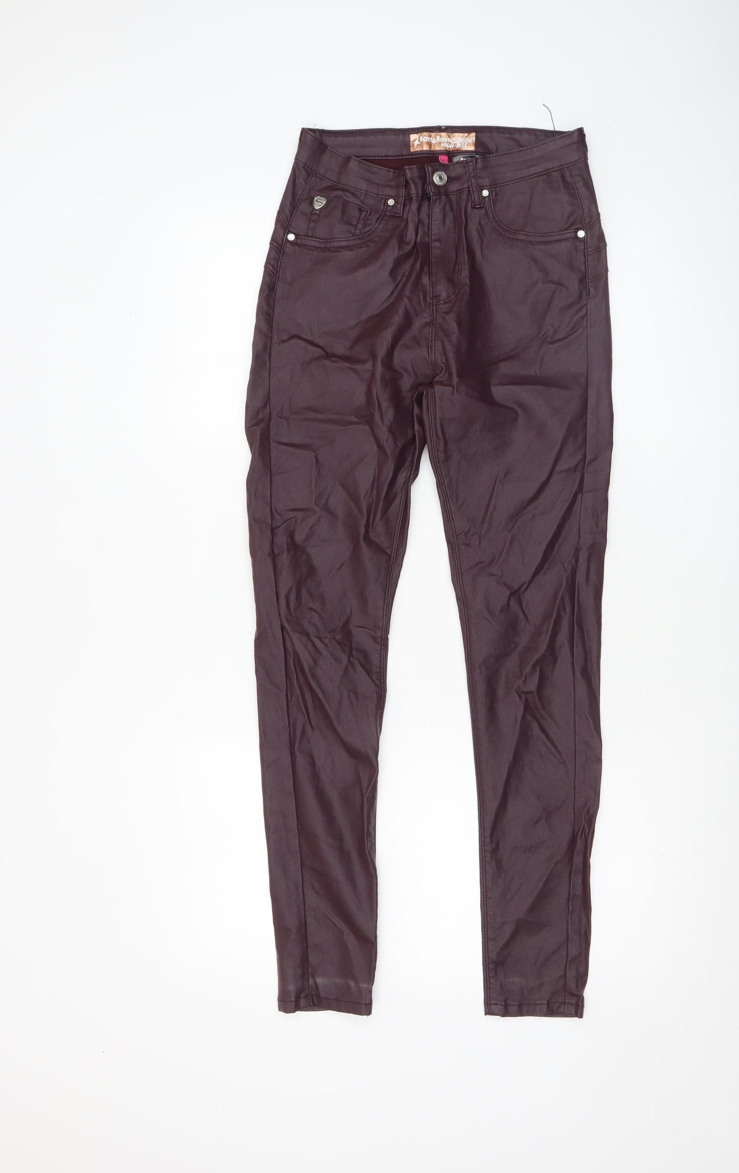Womens UK Size 10 Rant & Rave Slim Fit Jegging Brown Trousers