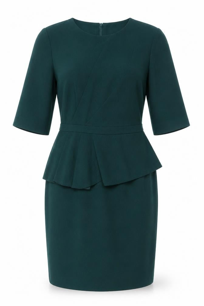 Womens UK Size 14 Definitions Peplum Sheath Dress