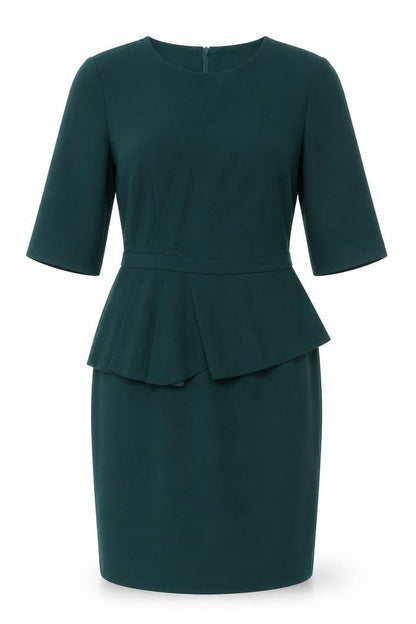 Womens UK Size 14 Definitions Peplum Sheath Dress