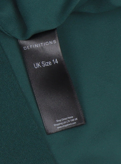 Womens UK Size 14 Definitions Peplum Sheath Dress